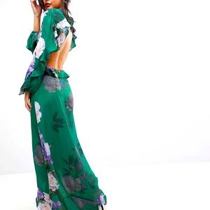 Floral asos maxi dress